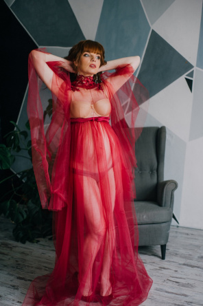 Boudoir tulle dress Red фото 5
