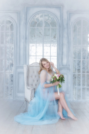 Boudoir tulle dress Blue morning фото 5