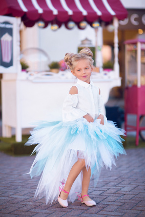 Tulle skirt Blue cloud фото 4