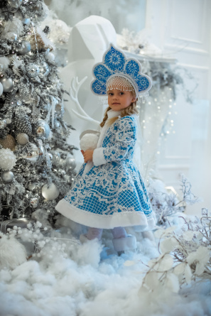 Costume of Snow maiden with kokoshnik №11 фото 3