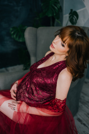 Lace bodysuit dress Wine фото 4