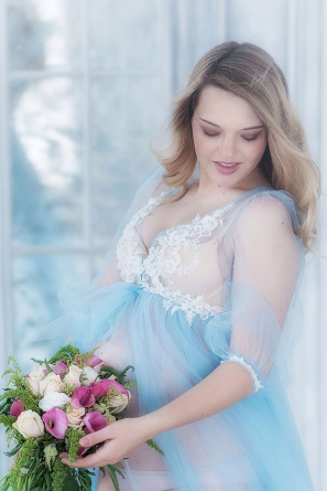 Boudoir tulle dress Blue morning фото 4
