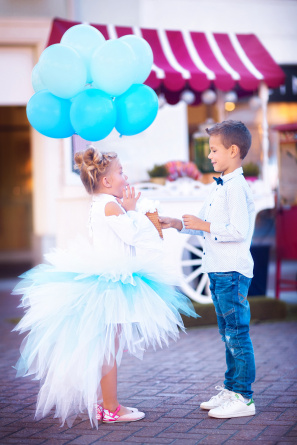 Tulle skirt Blue cloud фото 2