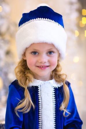 Snowmaiden's costume of velvet with a hat №6 фото 2