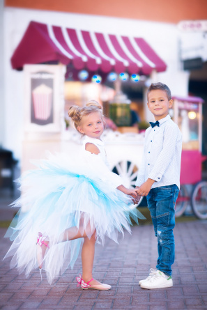 Tulle skirt Blue cloud фото 3