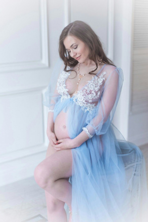 Boudoir tulle dress Blue morning фото 3