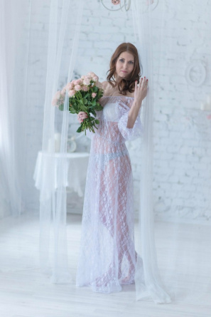 Lace boudoir dress White Berry фото 4