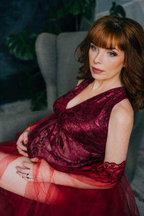 Lace bodysuit dress Wine фото 2