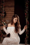 Lace boudoir dress White Flower