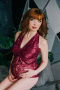Lace bodysuit dress Wine
